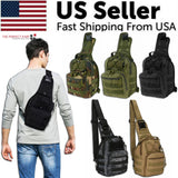 TrailGrid MOLLE tactical sling pack – storage, strap and carry detail