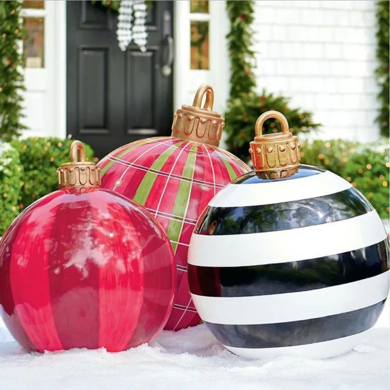 JumboJoy 23.6-Inch Inflatable Christmas Ornament – Outdoor PVC Holiday Decor