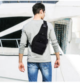 TrailGrid MOLLE tactical sling pack – storage, strap and carry detail