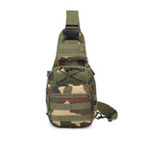TrailGrid MOLLE tactical sling pack – storage, strap and carry detail