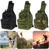 TrailGrid MOLLE tactical sling pack – storage, strap and carry detail
