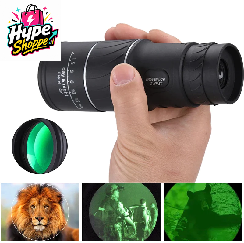 40X60 Night Vision Monocular with Night Vision BAK4 Prism High Power Waterproof