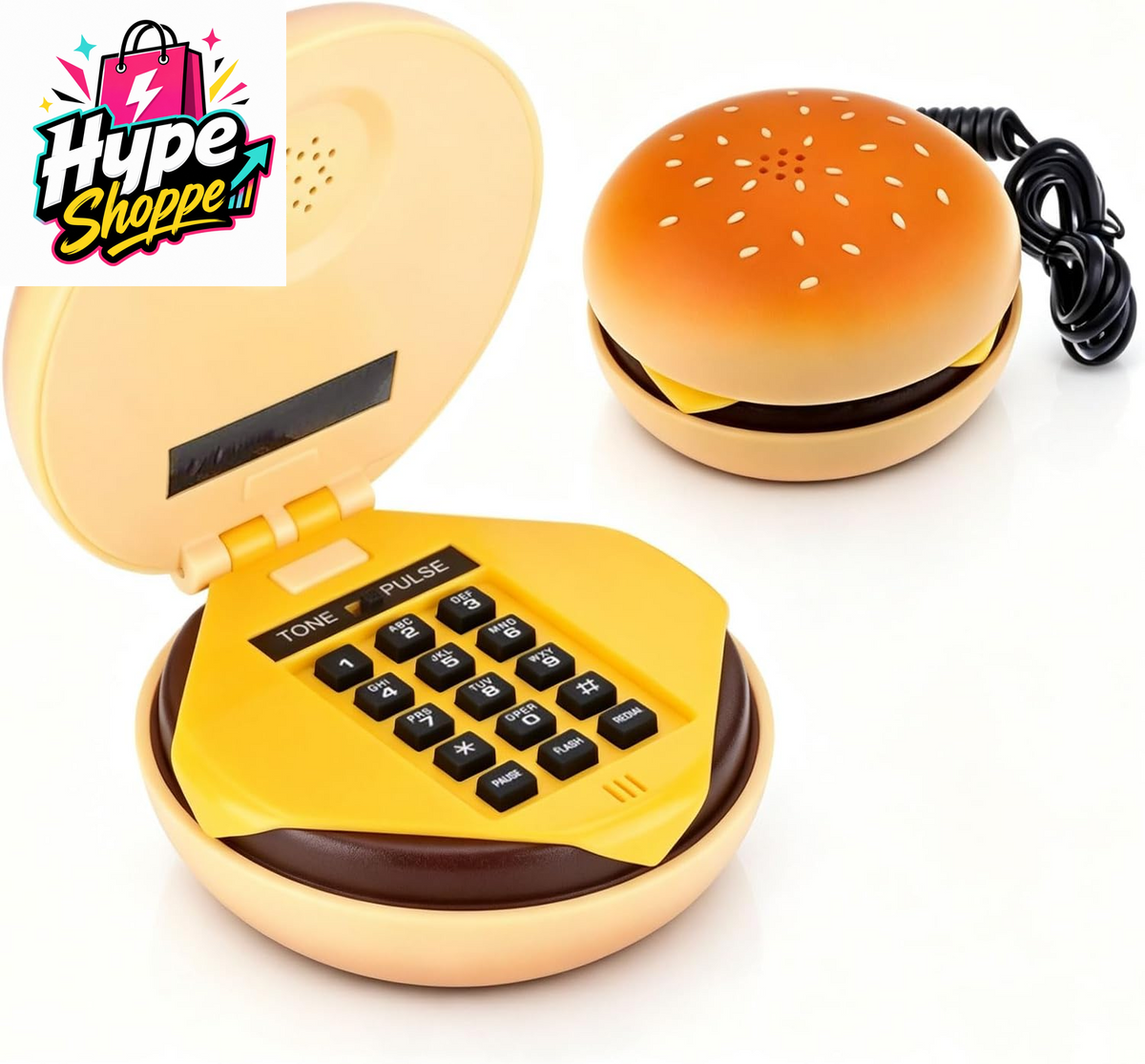 Novelty Hamburger Shape Desktop Landline Telephone