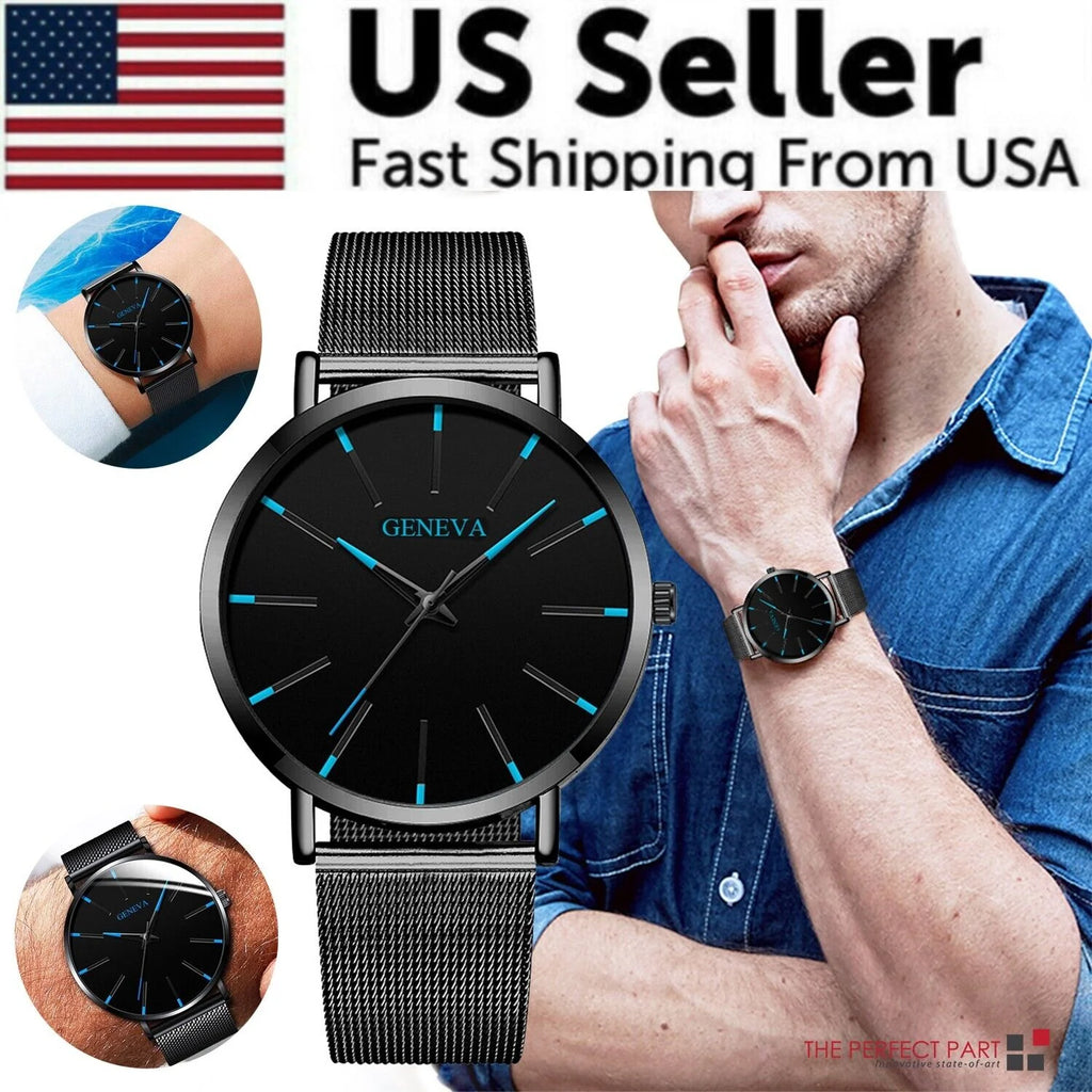 Men's Stainless Steel Waterproof Watch - Quartz Luminous - Classic Watches Business
