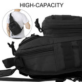 TrailGrid MOLLE tactical sling pack – storage, strap and carry detail