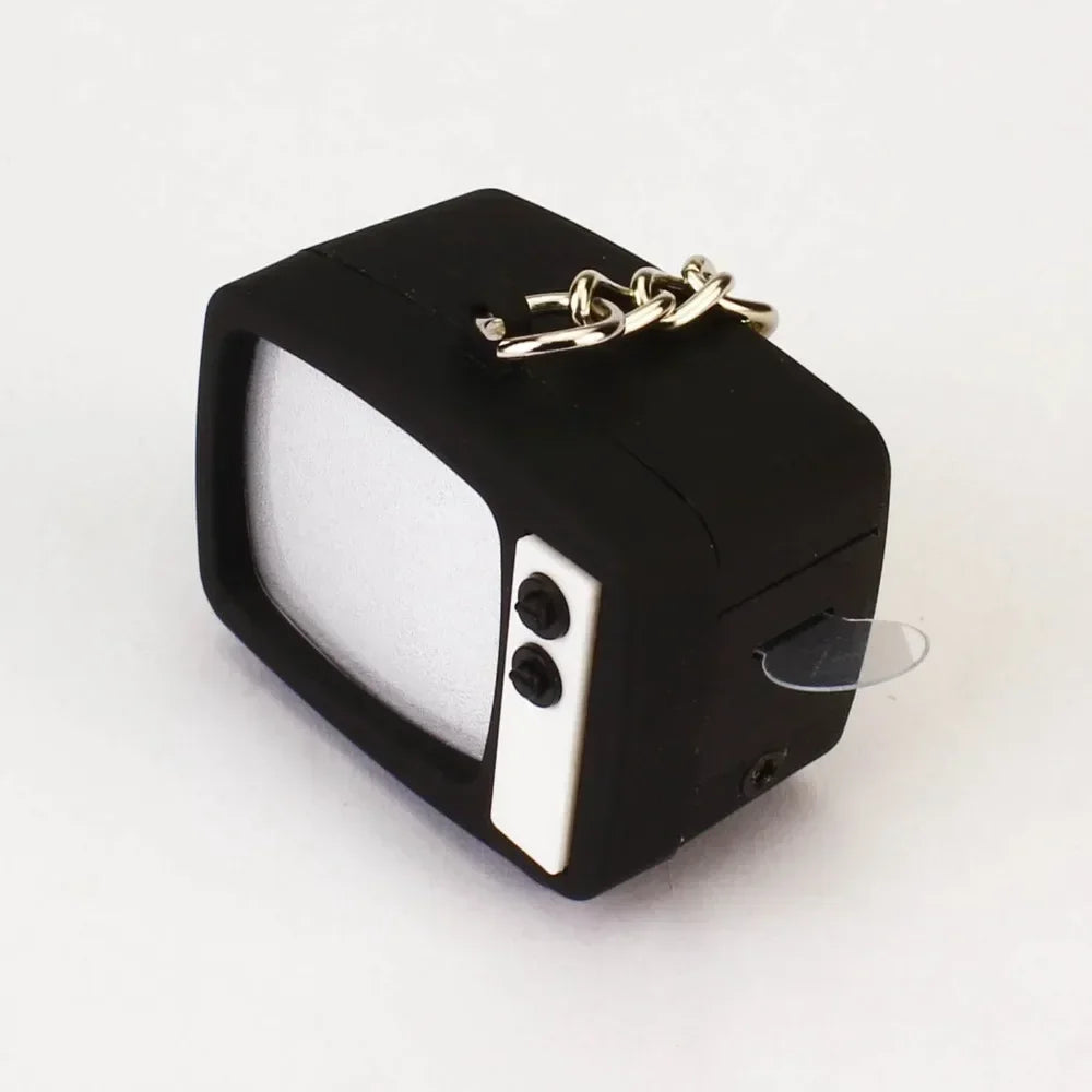 Creative Retro Television Keychain Model Keychain Pendant Creative Children Miniature Television Tv Led Keychain Home