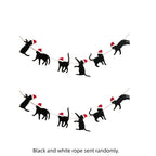 Two sets of Santa Paws Christmas cat banners