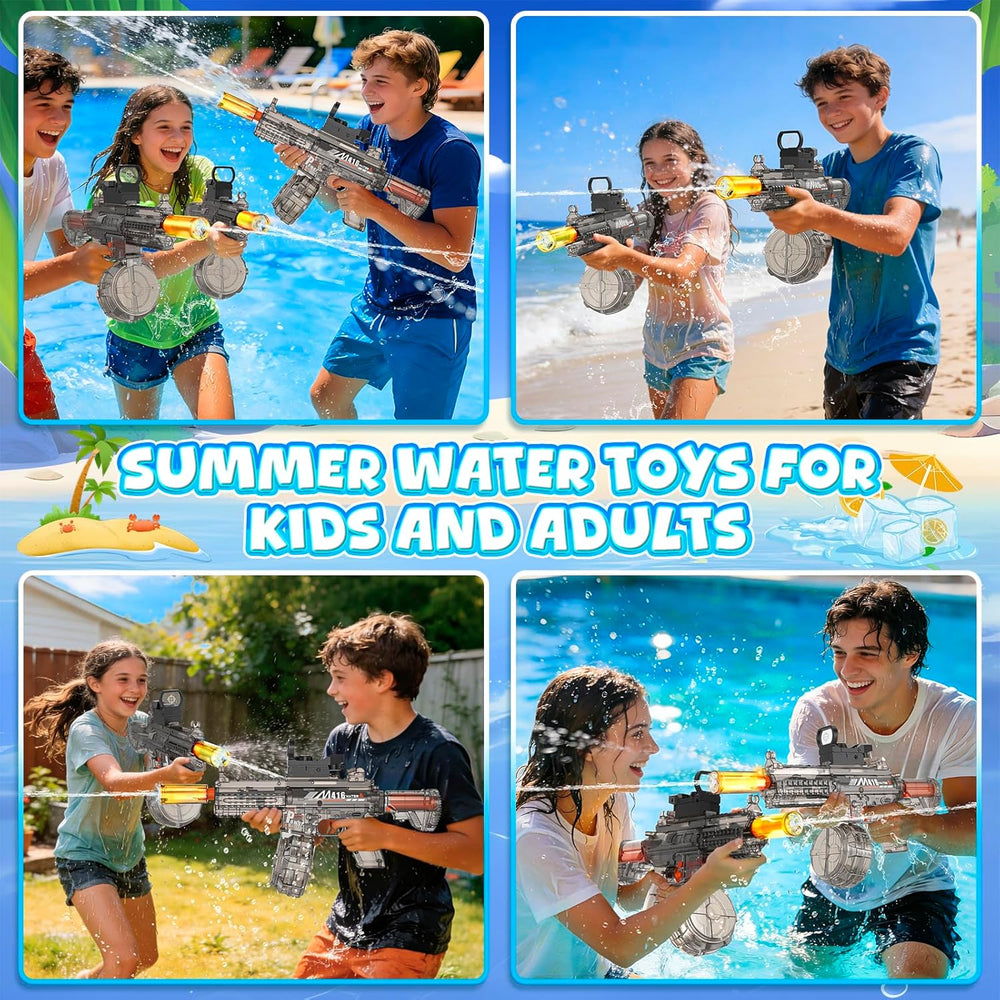 SplashDrive Electric Water Gun – LED Rechargeable Water Blaster