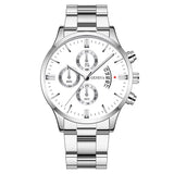 POEDAGAR Boardroom Men’s Calendar Quartz Watch – Stainless Steel Bracelet