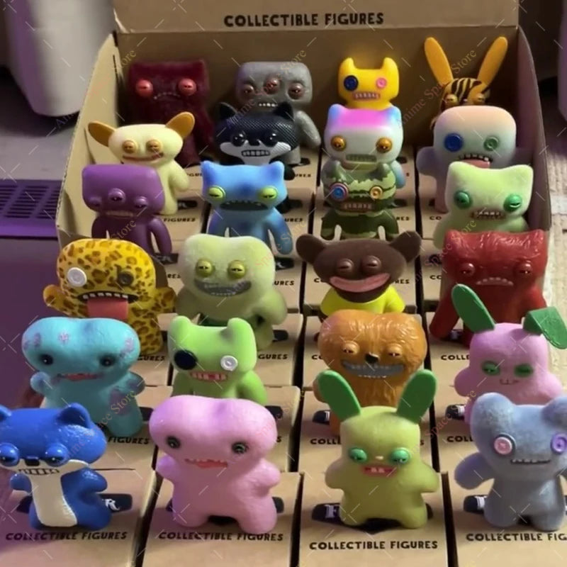 Original Fuggler Figurine Keychain Toys Blind Box Ugly Monster Tooth Wide Eyed Weirdo Screech Collectible Model Backpack Pendant