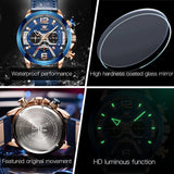 OLEVS 9915 Horizon Men’s Quartz Watch – Oversized Dial & Leather Strap