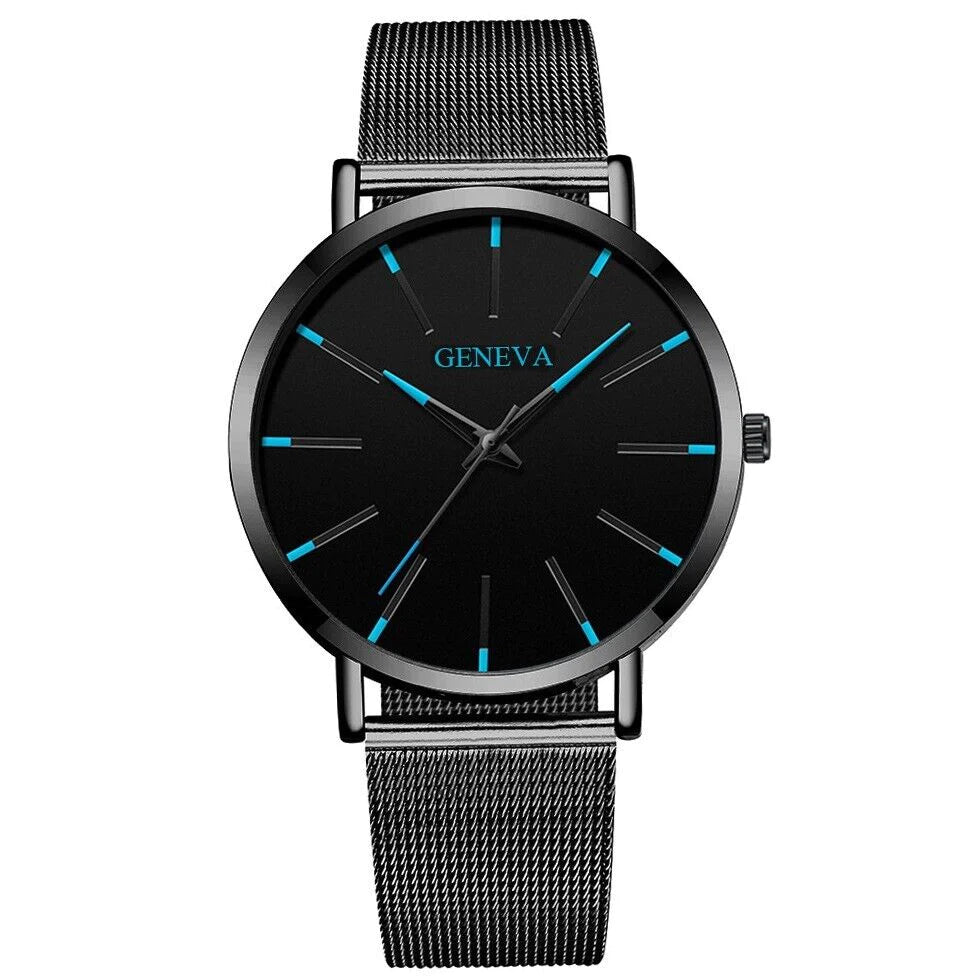 Men's Stainless Steel Waterproof Watch - Quartz Luminous - Classic Watches Business