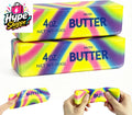 2 Pack Rainbow Swirl Butter Squishy Fidget Toy - Super Soft Slow Rising Stress Relief Squeeze Toy