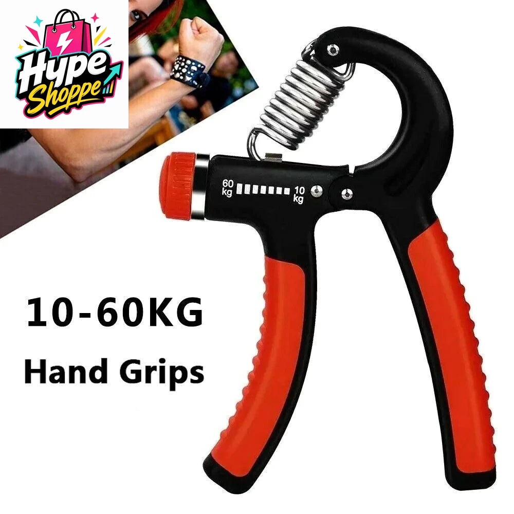 Hand Grip Strength Power Trainer Gripper Strengthener Adjustable Gym Exerciser