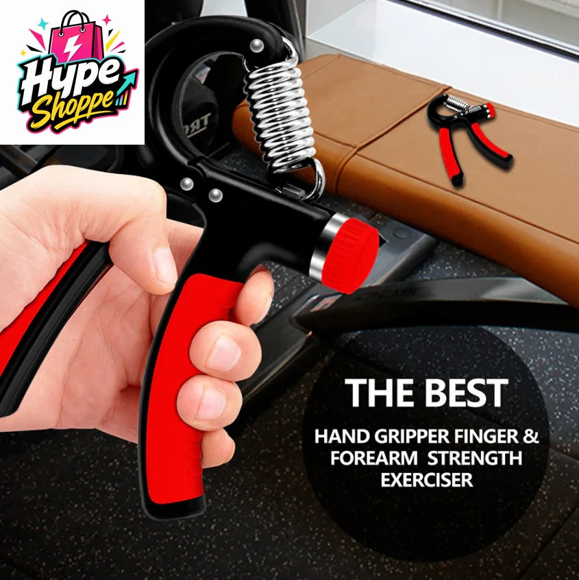 Hand Grip Strength Power Trainer Gripper Strengthener Adjustable Gym Exerciser
