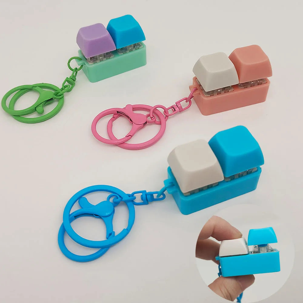 Mechanical Keyboard Pop Fidget Keychain Bag Charm