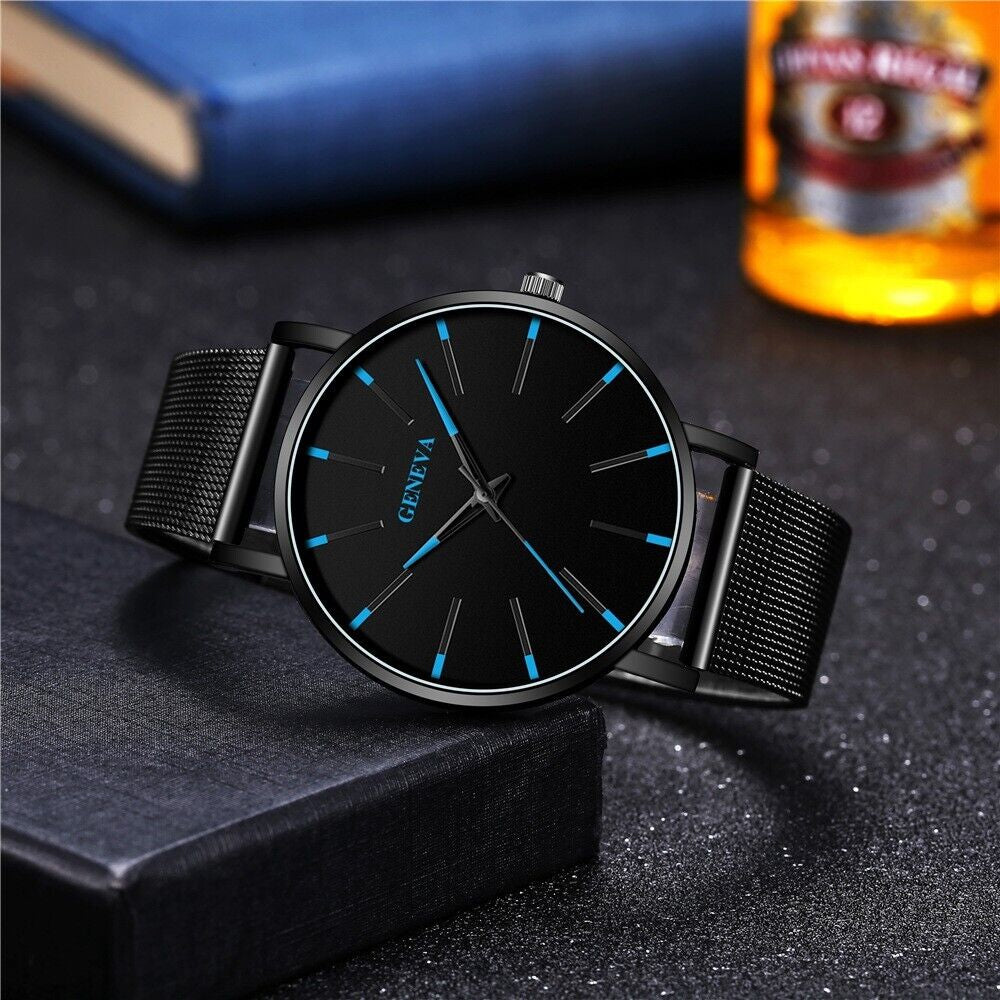 Men's Stainless Steel Waterproof Watch - Quartz Luminous - Classic Watches Business