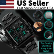 TriTrack X3 black analog-digital chronograph watch