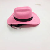 Pink / Ribbon adjustable cowboy hat for cats and small dogs