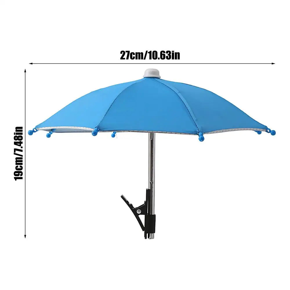Clip-On Phone Umbrella Sun Shade – Adjustable Anti-Glare Smartphone Screen Shade for Beach, Travel, Camping & Outdoor Filming