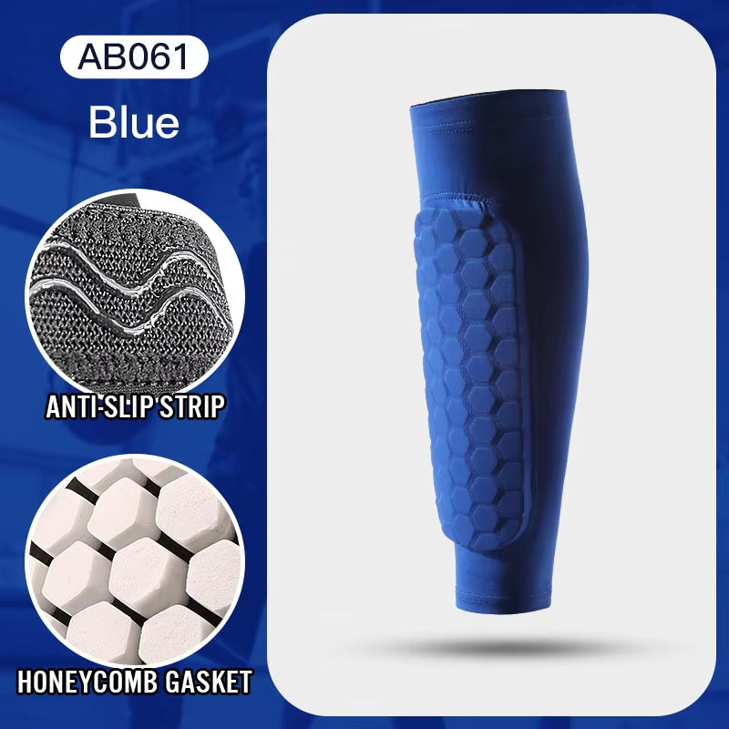 Soccer Shin Guard Sleeves with Foam, Calf Compression Sleeve Honeycomb Pads, Lightweight Shin Protection