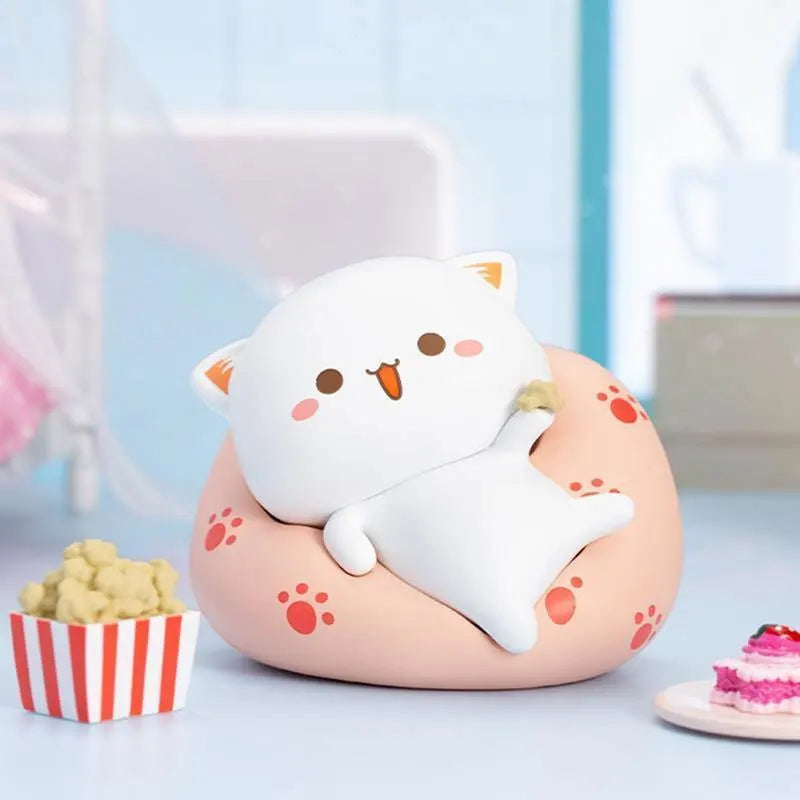 Mitao Cat 2/3/4 Season Lucky Cat Blind Box Cute Kawaii Honey Peach Cat Mystery Box Toys Anime Figure Doll Home Ornament