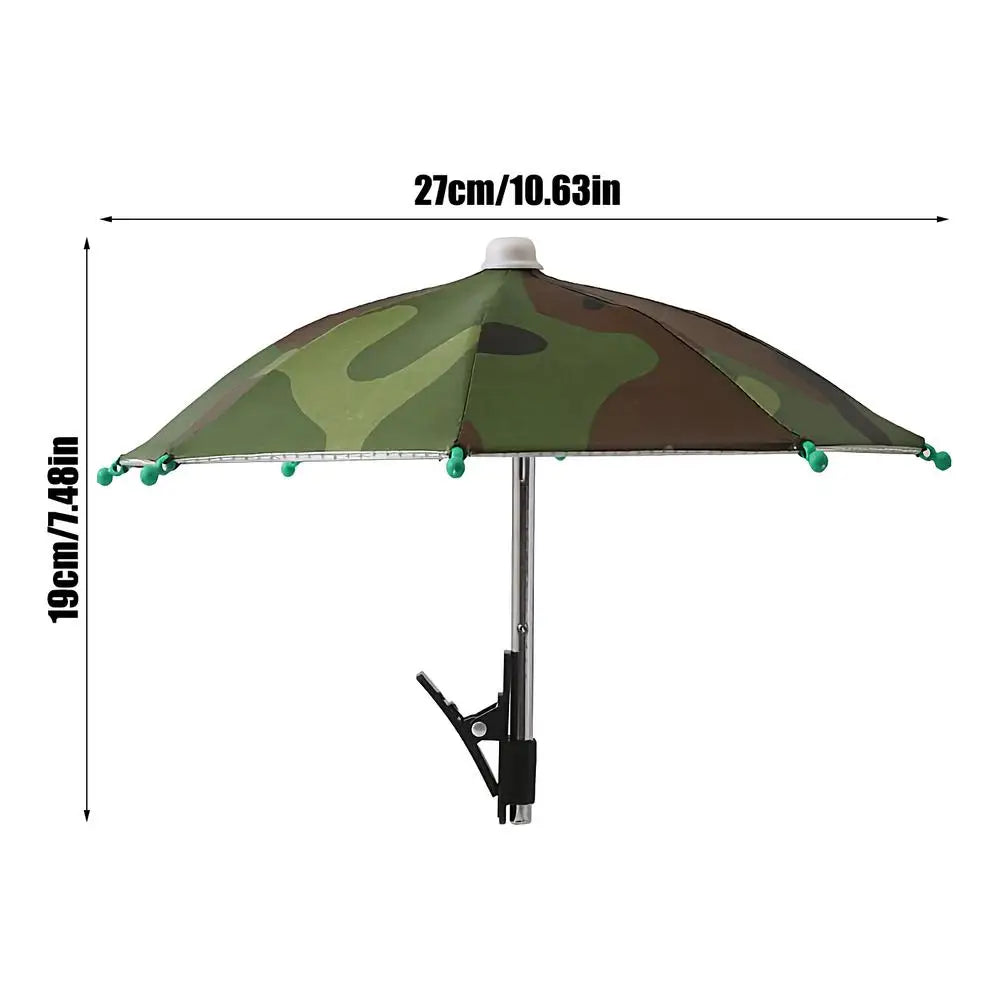 Clip-On Phone Umbrella Sun Shade – Adjustable Anti-Glare Smartphone Screen Shade for Beach, Travel, Camping & Outdoor Filming