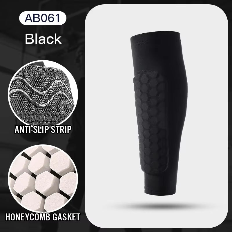 Soccer Shin Guard Sleeves with Foam, Calf Compression Sleeve Honeycomb Pads, Lightweight Shin Protection