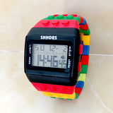 BrickBeat SHHORS Building-Block Digital Watch – Alarm & Backlight