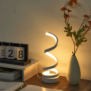 Spiral Glow LED Desk Lamp – 3-color USB light
