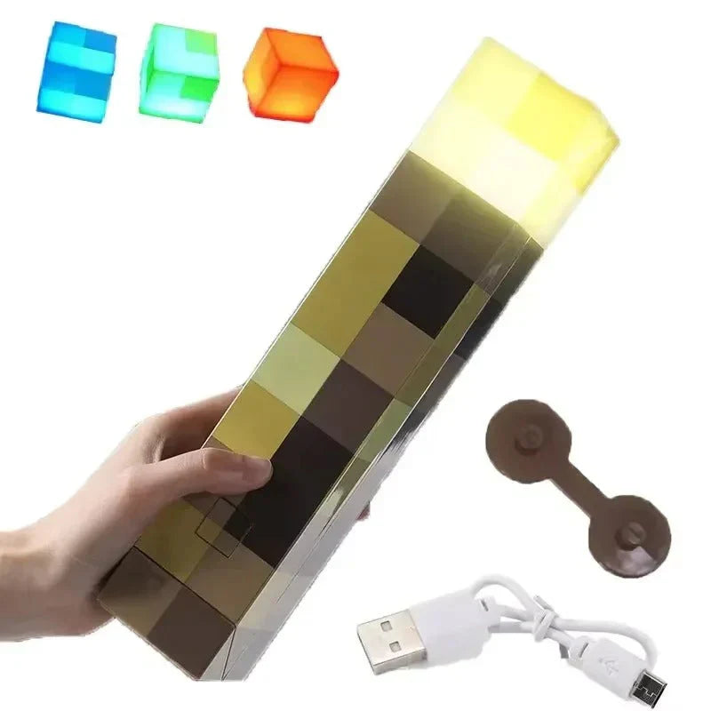 Supplier illustration of a handheld pixel torch and accessories