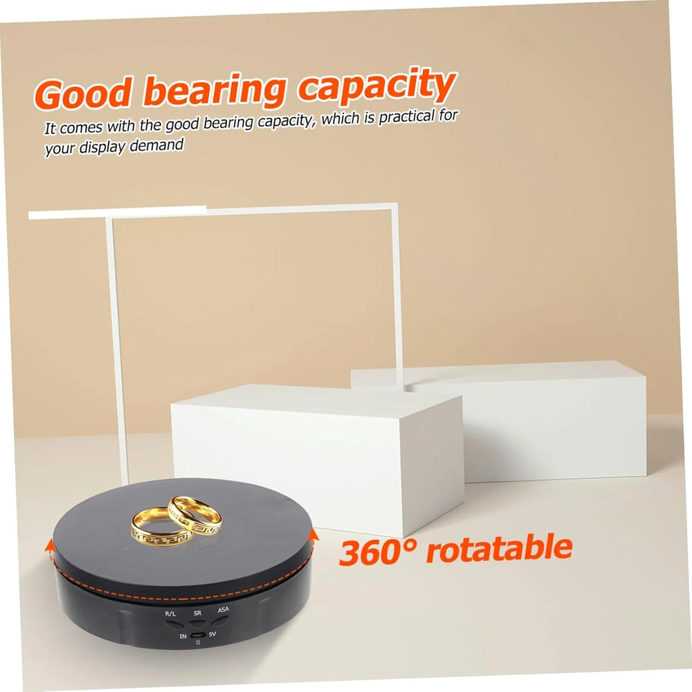 SpinStage™ 360° Motorized Display Turntable – 5.7″ Black