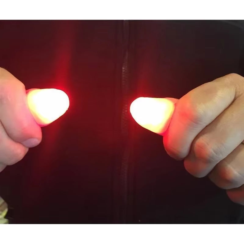 2/4/6Pcs Magic Light up Finger Fingers LED Tricks Thumb Props Christmas Christmas Festival Party Novelty Funny Toys