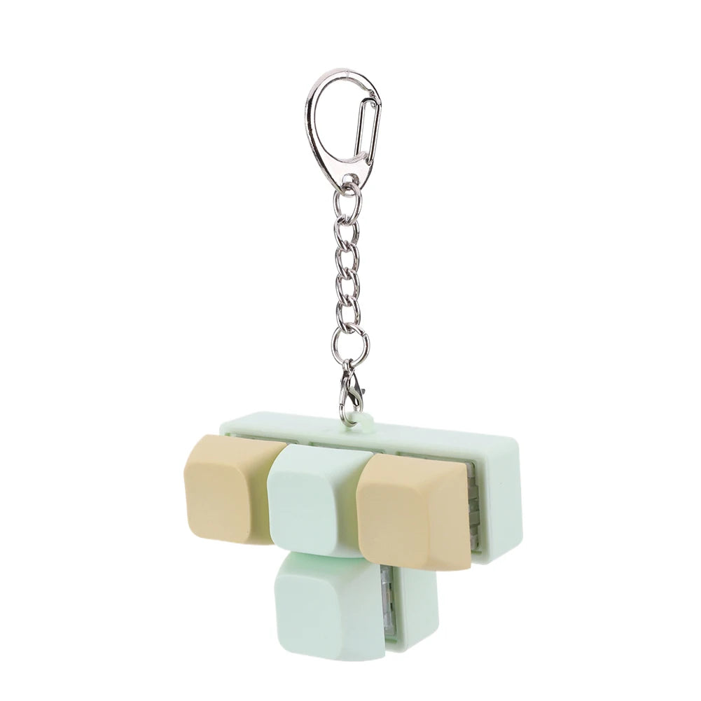4 Key Mechanical Keyboard Bag Charm Keychain  Pendant Fidget Toy