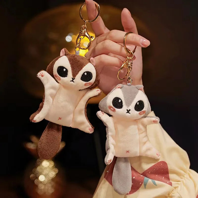 Cute Flying Squirrel Plush Pendant Bag Charm Keychain 