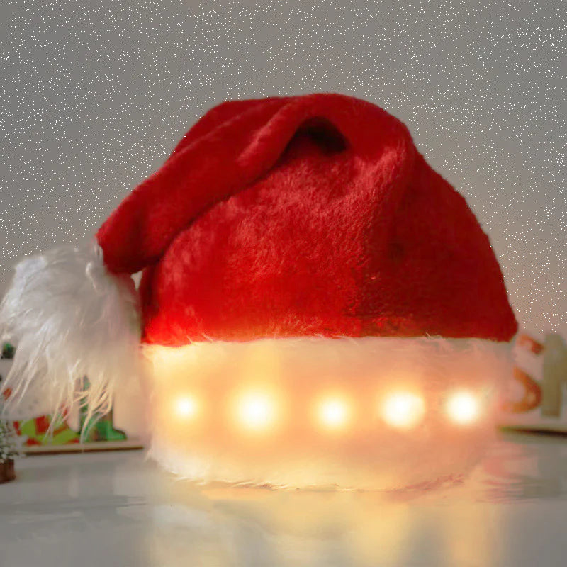 LED Light Up Christmas Santa Hat
