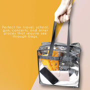 ClearLine Duo clear PVC tote bag front view