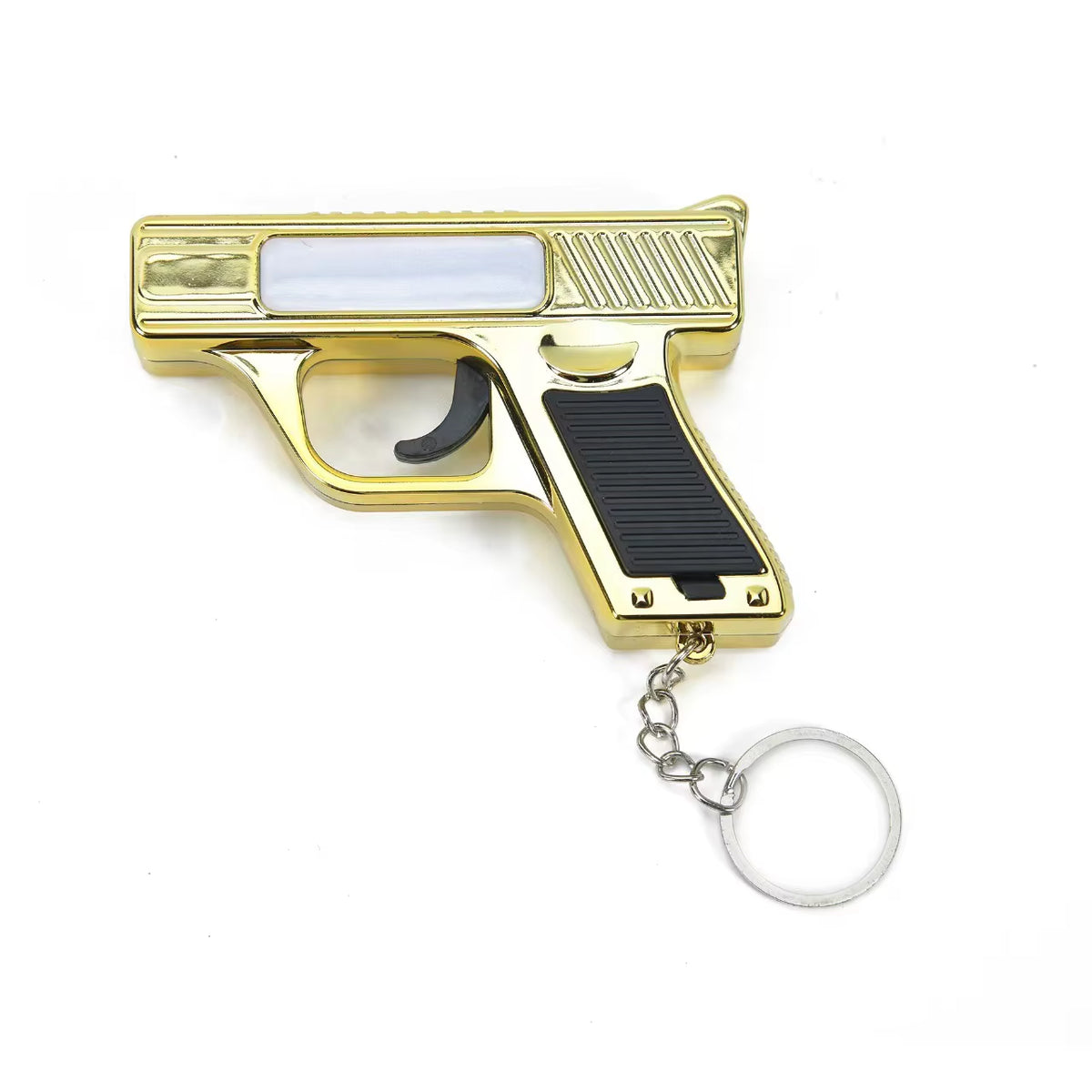 Pistol Shaped Keychain Light Mini Hand Press Power Generation LED Flashlight Portable COB Work Light Pocket Small Torch Pendant