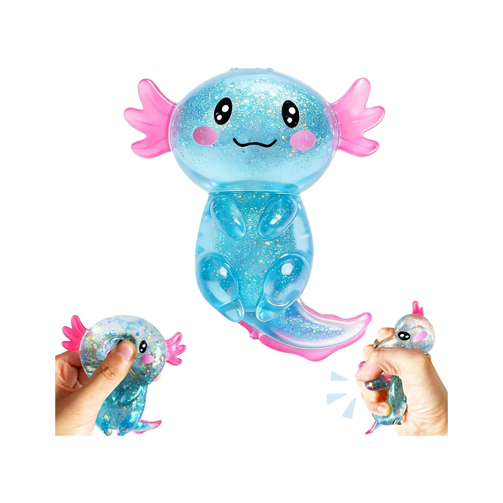 Squishy Axolotl Fidget Stress Ball, Cute Squishies Axolotls Toy, Stocking Stuffer Easter Basket Stuffers, Stress Ball Squeeze Toys for Stress Relief