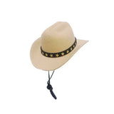 Beige / Star adjustable cowboy hat for cats and small dogs