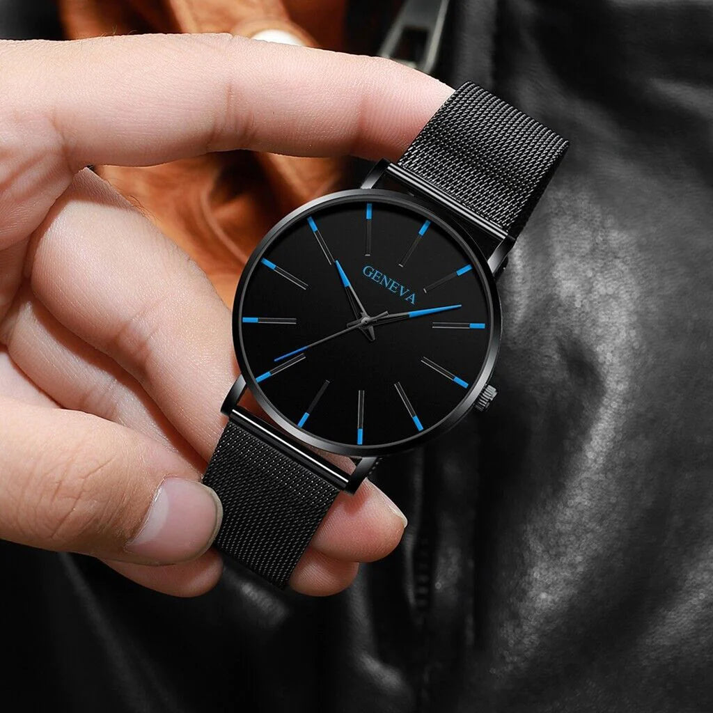 Men's Stainless Steel Waterproof Watch - Quartz Luminous - Classic Watches Business