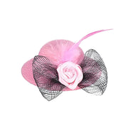 Pink feathered mini chicken hat