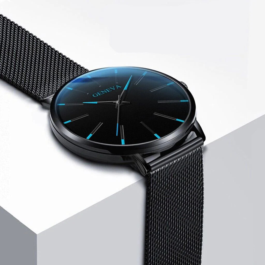 Men's Stainless Steel Waterproof Watch - Quartz Luminous - Classic Watches Business