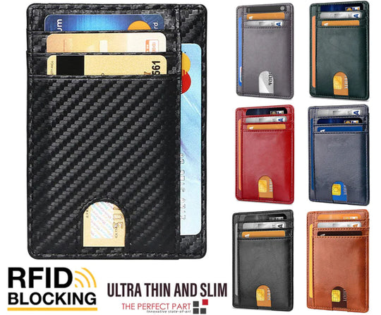 PocketEdit slim RFID wallet color and finish selection