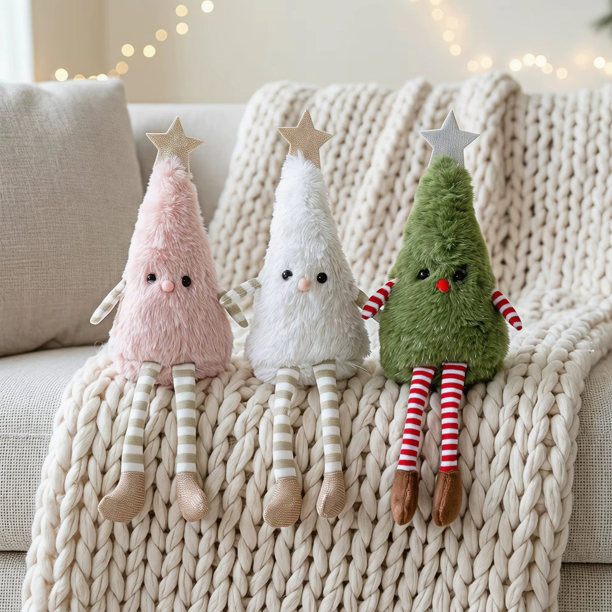 2026 Christmas Decorations Cute Plush Christmas Tree Doll Home Party Doll Decoration