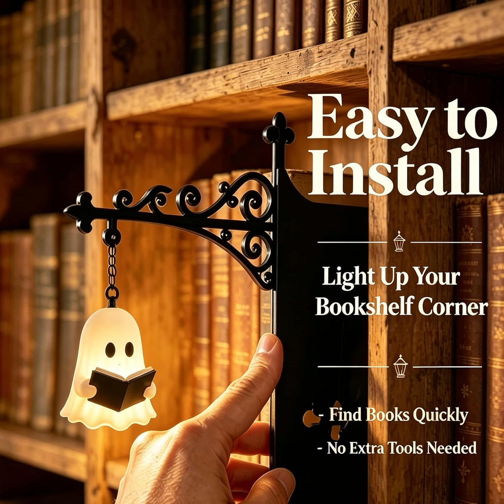 Spooky Ghost Bookshelf Lamp Library Lantern