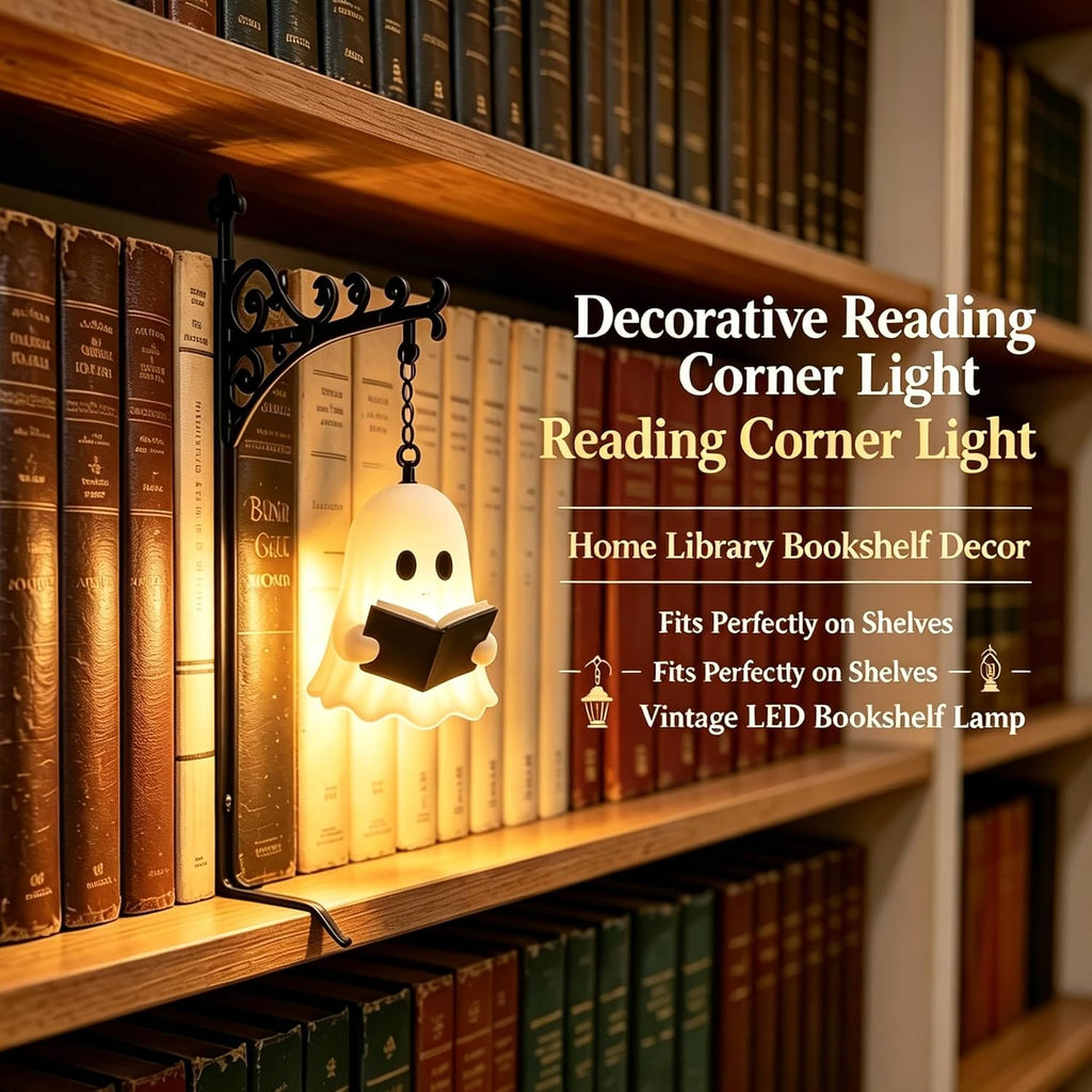 Spooky Ghost Bookshelf Lamp Library Lantern