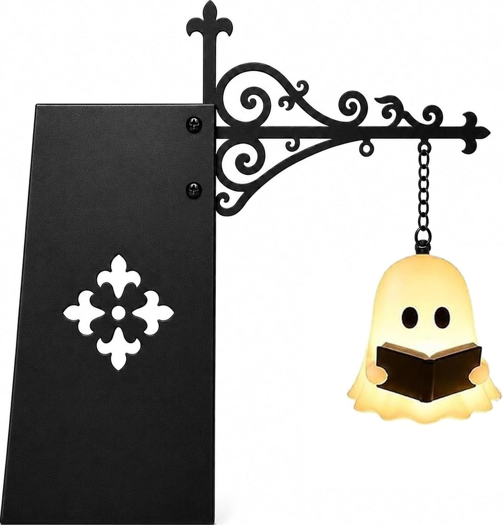 Spooky Ghost Bookshelf Lamp Library Lantern