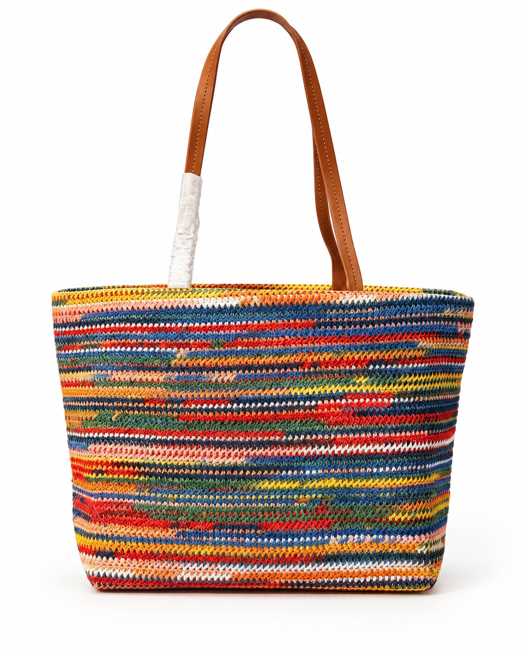 Famous Designer Luxury Women’s Tote Bag,  Colorful Woven Crochet Shoulder Handbag, Large Capacity Summer Beach Bag