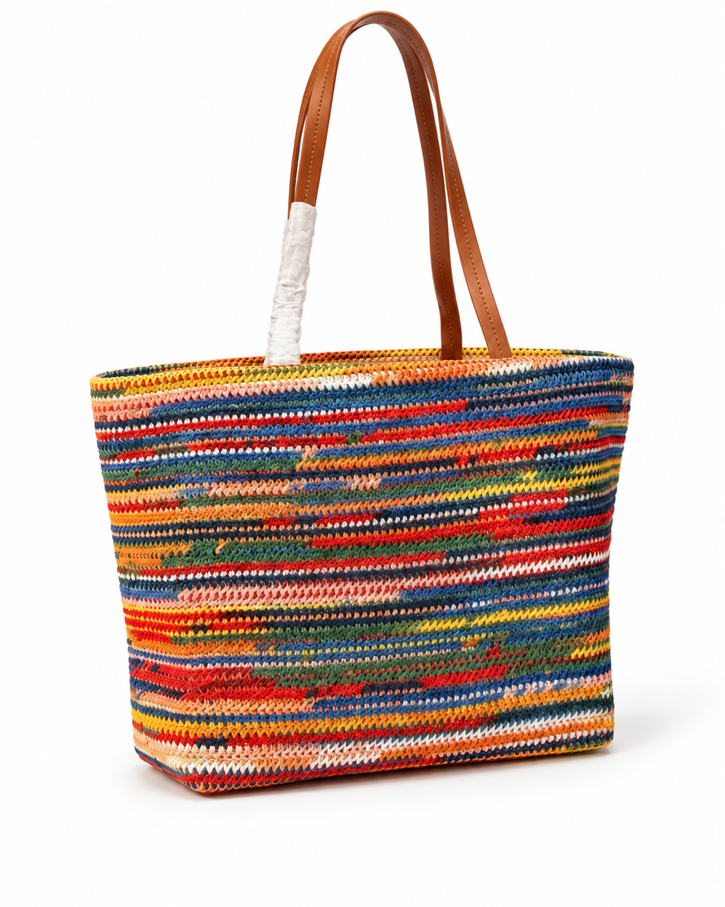 Famous Designer Luxury Women’s Tote Bag,  Colorful Woven Crochet Shoulder Handbag, Large Capacity Summer Beach Bag
